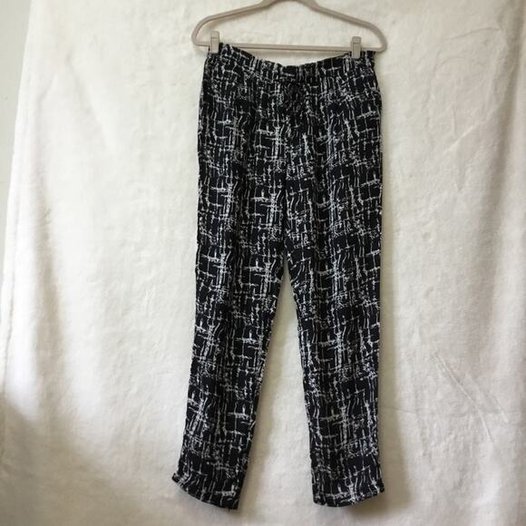 bishop + young Pants - Bishop + Young Black Pattern Sheer Pants